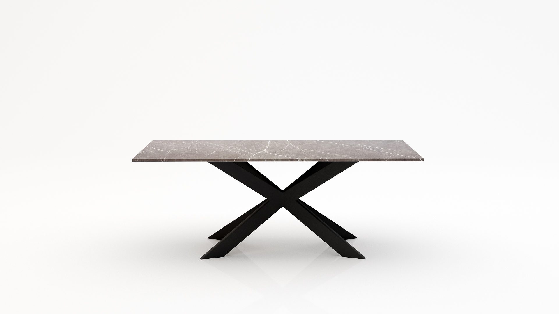 Rechthoekige marmeren eettafel Matrix Farfalle - Pietra Grey - 260x100cm