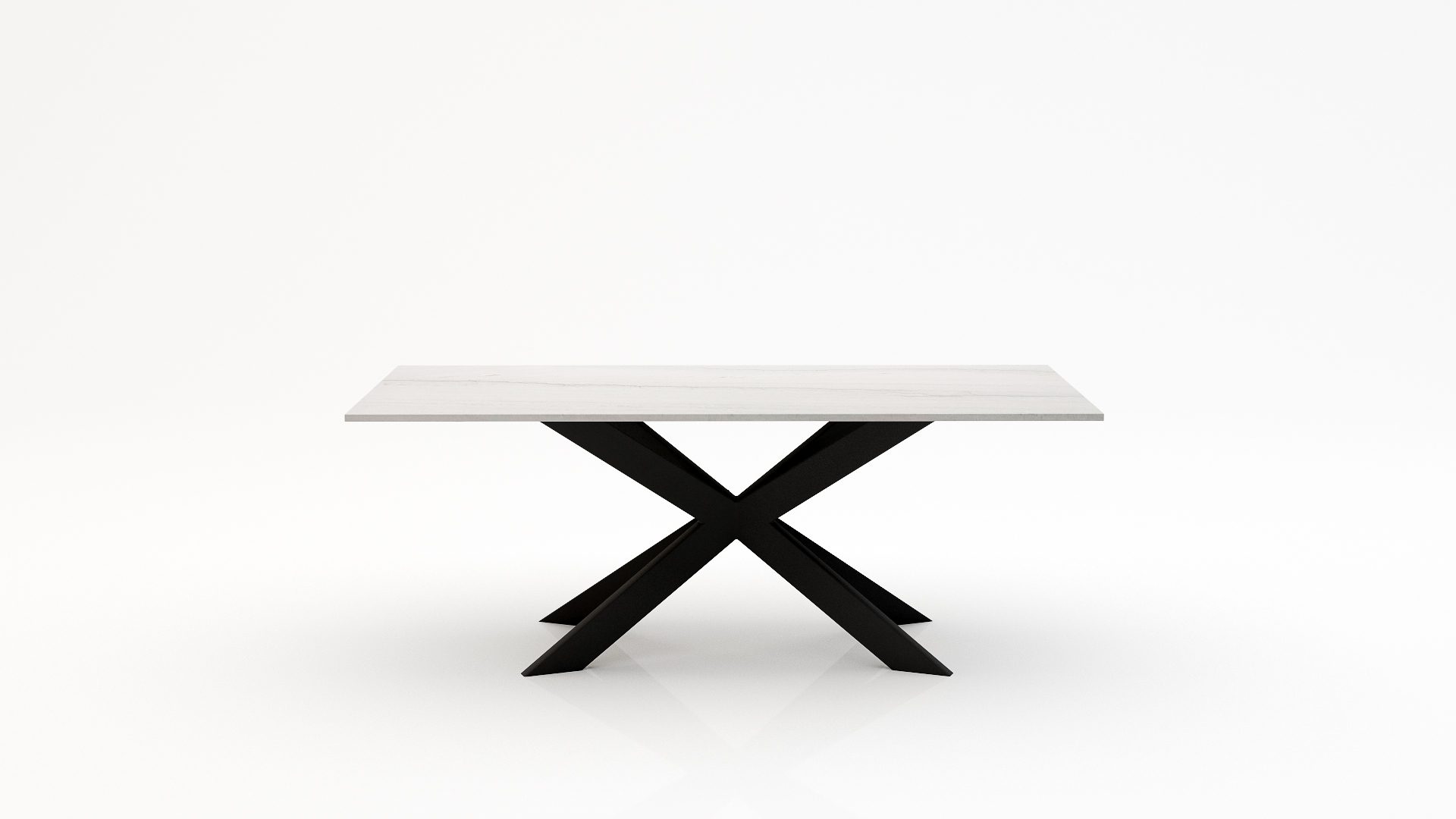 Rechthoekige marmeren eettafel Matrix Farfalle - Mont Blanc Quartzite - 260x100cm