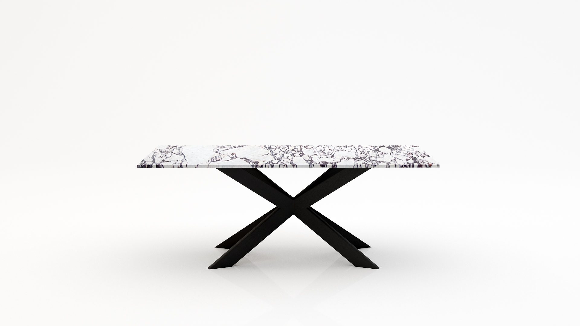 Rechthoekige marmeren eettafel Matrix Farfalle - Calcatta Viola - 260x100cm