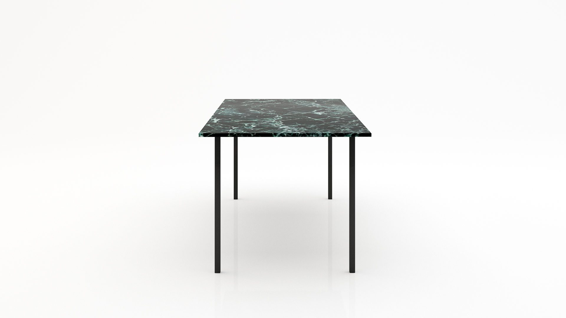 Rechthoekige marmeren eettafel Gambe Quattro Verde rameggiato - Afbeelding 2