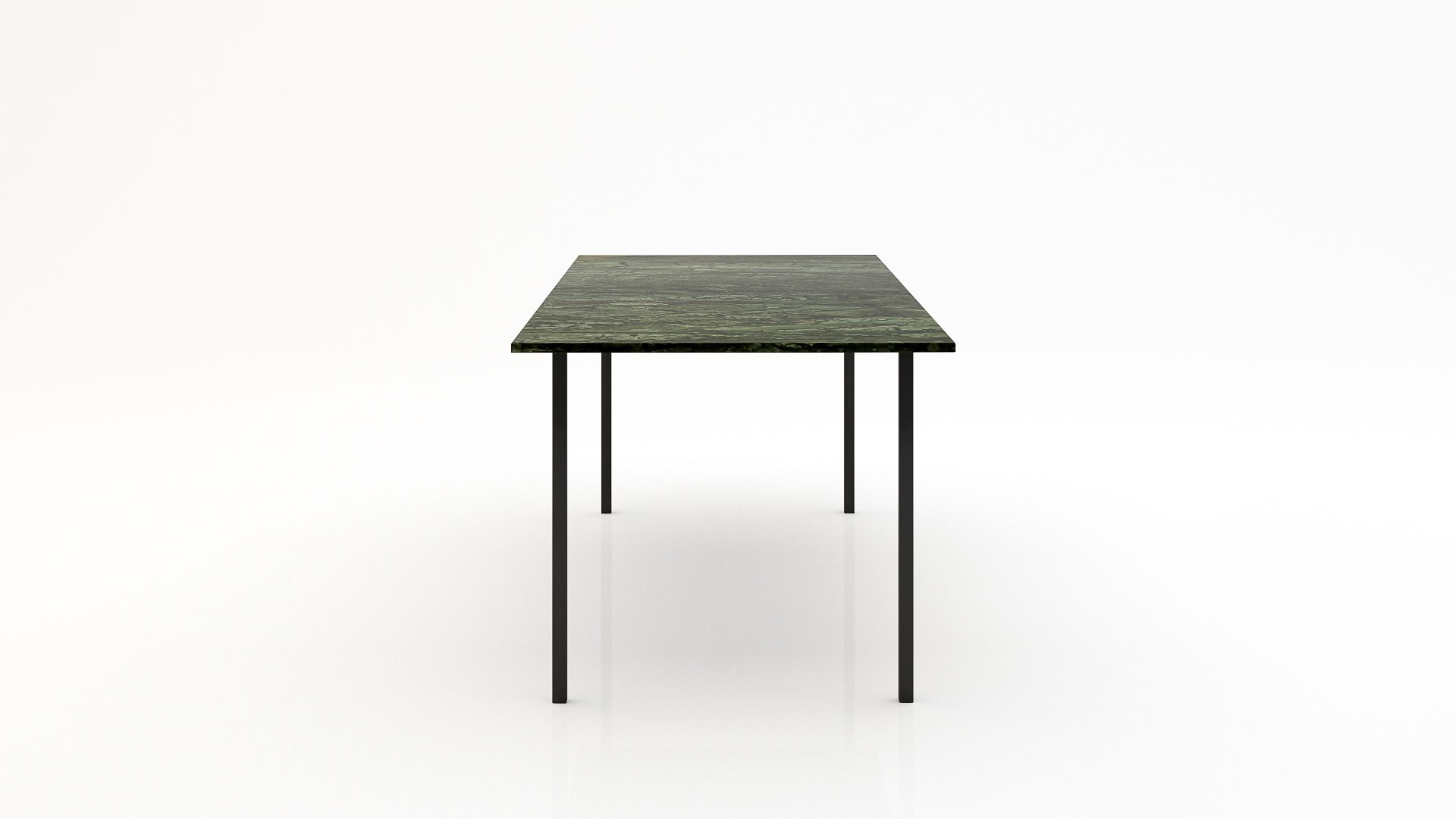 Rechthoekige marmeren eettafel Gambe Quattro Verde Guatemala - Afbeelding 2