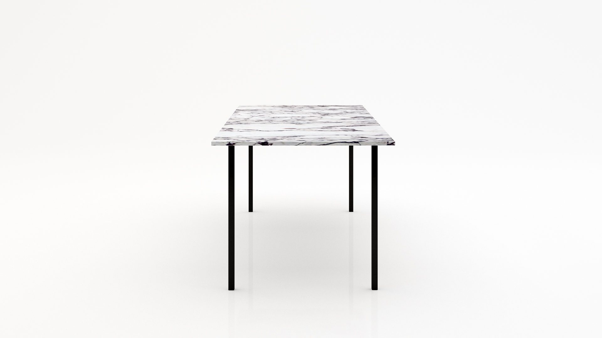 Rechthoekige marmeren eettafel Gambe Quattro Calcatta Viola - Afbeelding 2