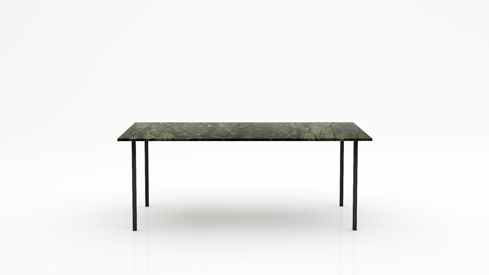 Rechthoekige marmeren eettafel Gambe Quattro - Verde Guatemala - 260x100cm