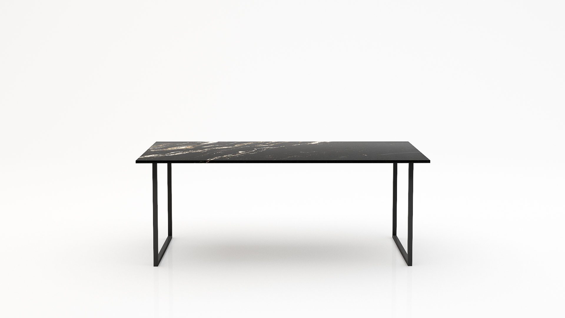 Rechthoekige marmeren eettafel Gambe U - Titanium - 260x100cm