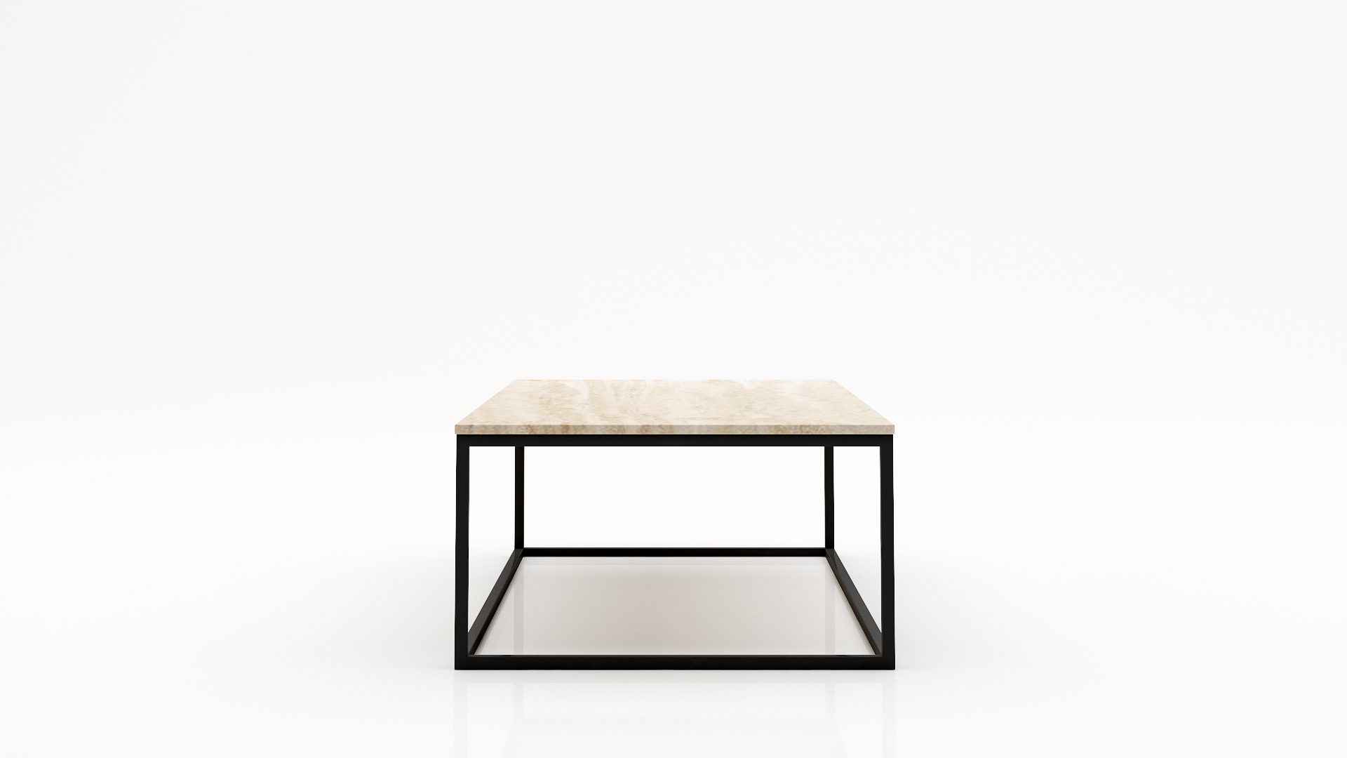 Rechthoekige marmeren salontafel Cornice - Travertino Chiaro - Afbeelding 3