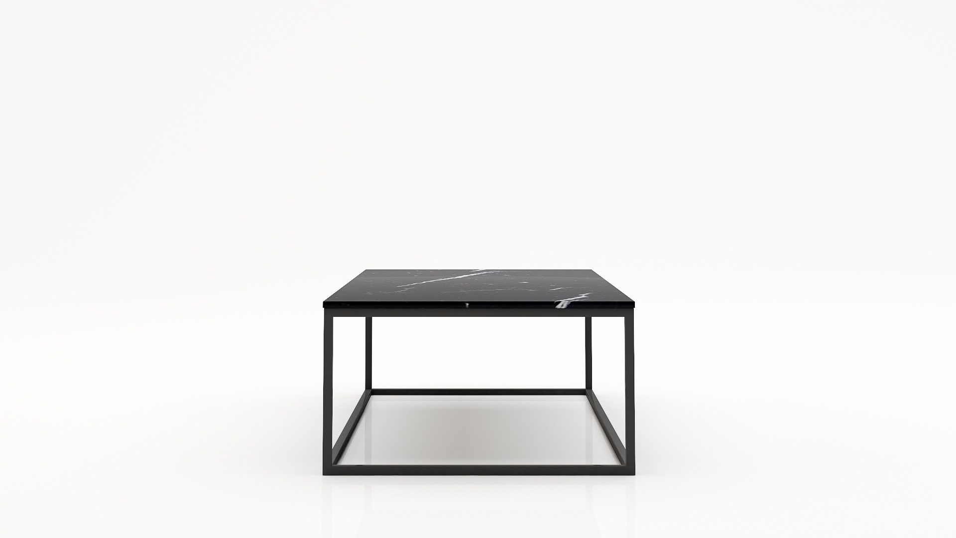 Rechthoekige marmeren salontafel Cornice - Nero Marquina - Afbeelding 3
