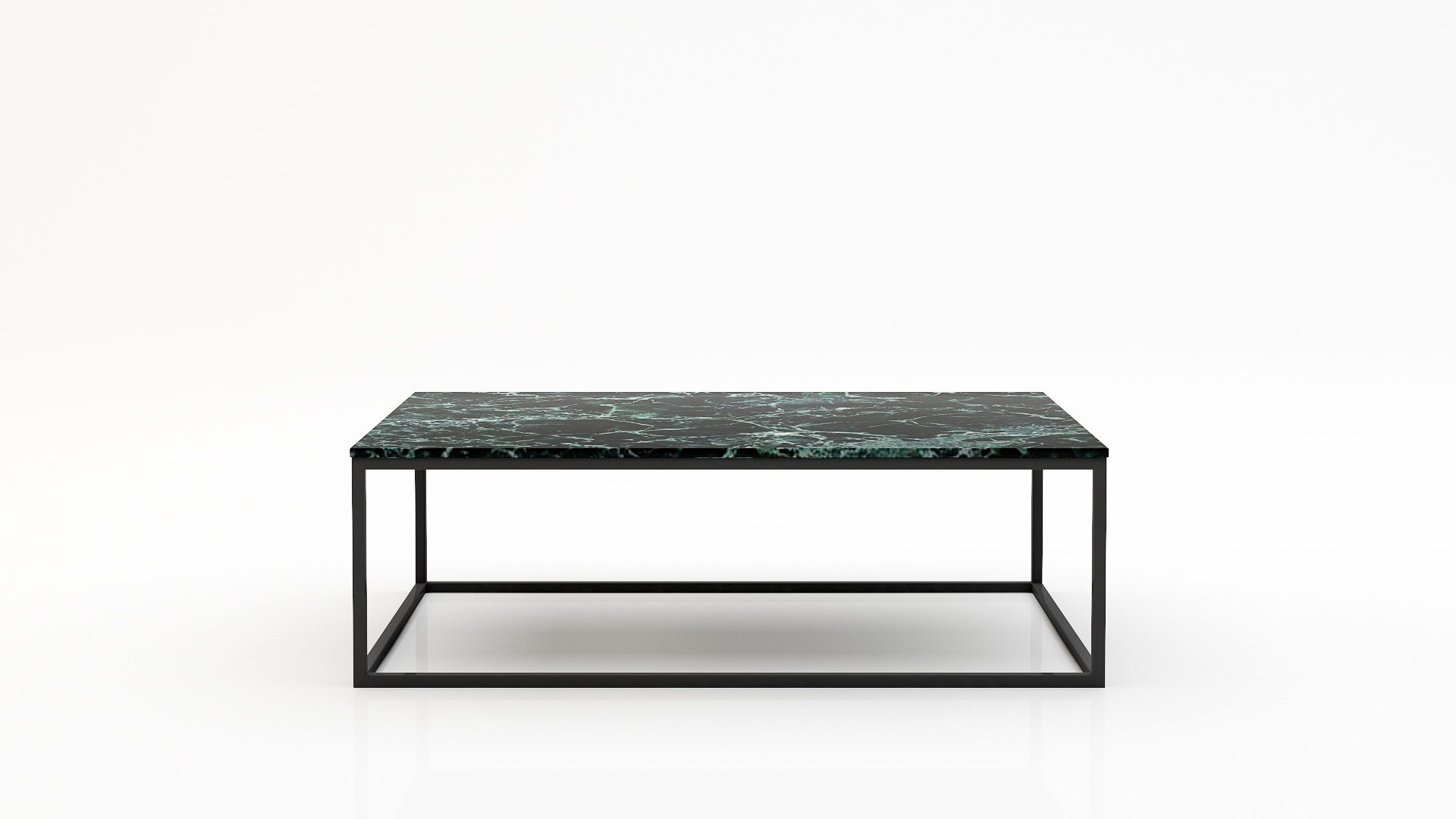 Rechthoekige marmeren salontafel Cornice - Verde rameggiato - 140x70cm