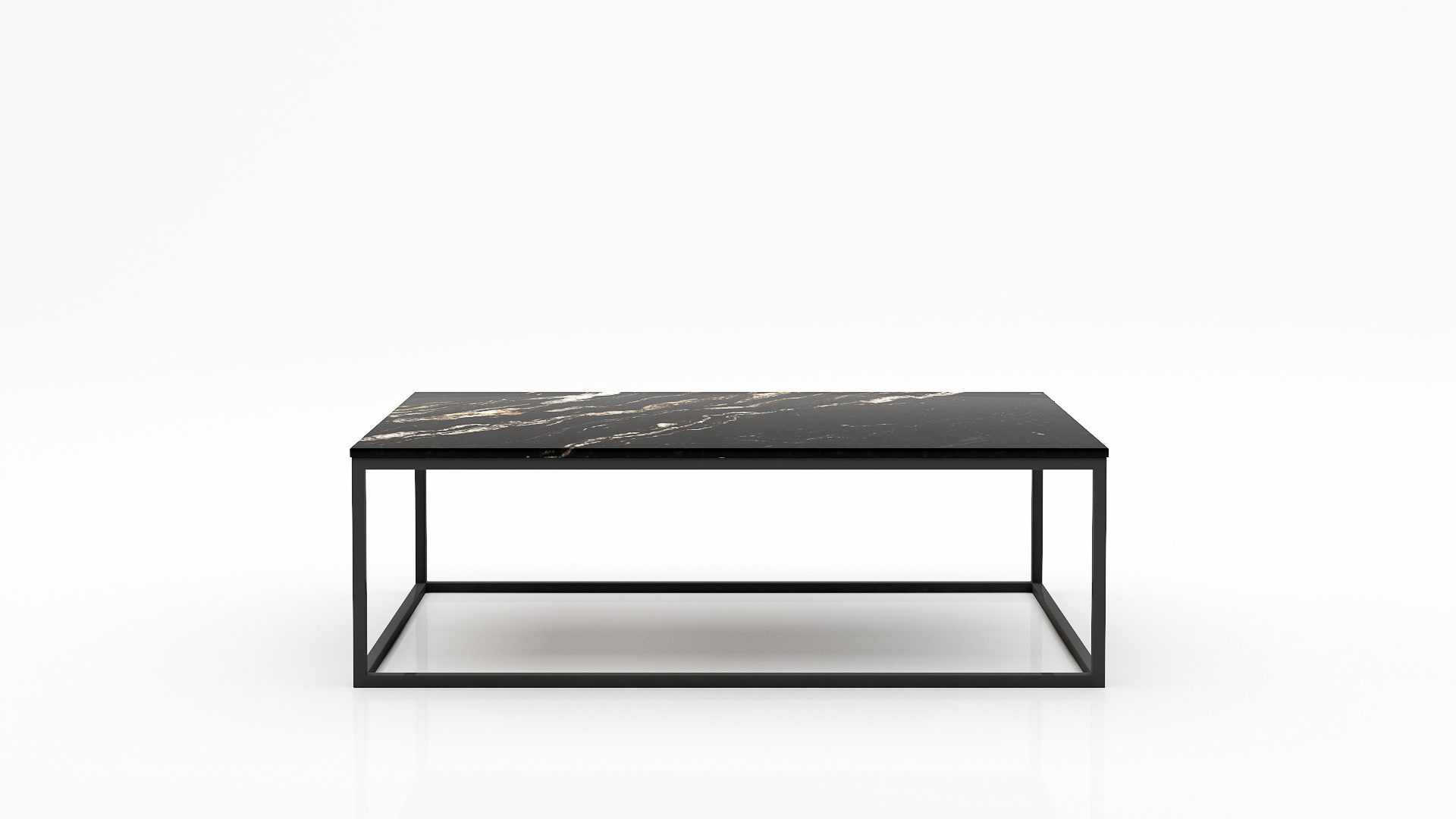 Rechthoekige marmeren salontafel Cornice - Titanium - 140x70cm