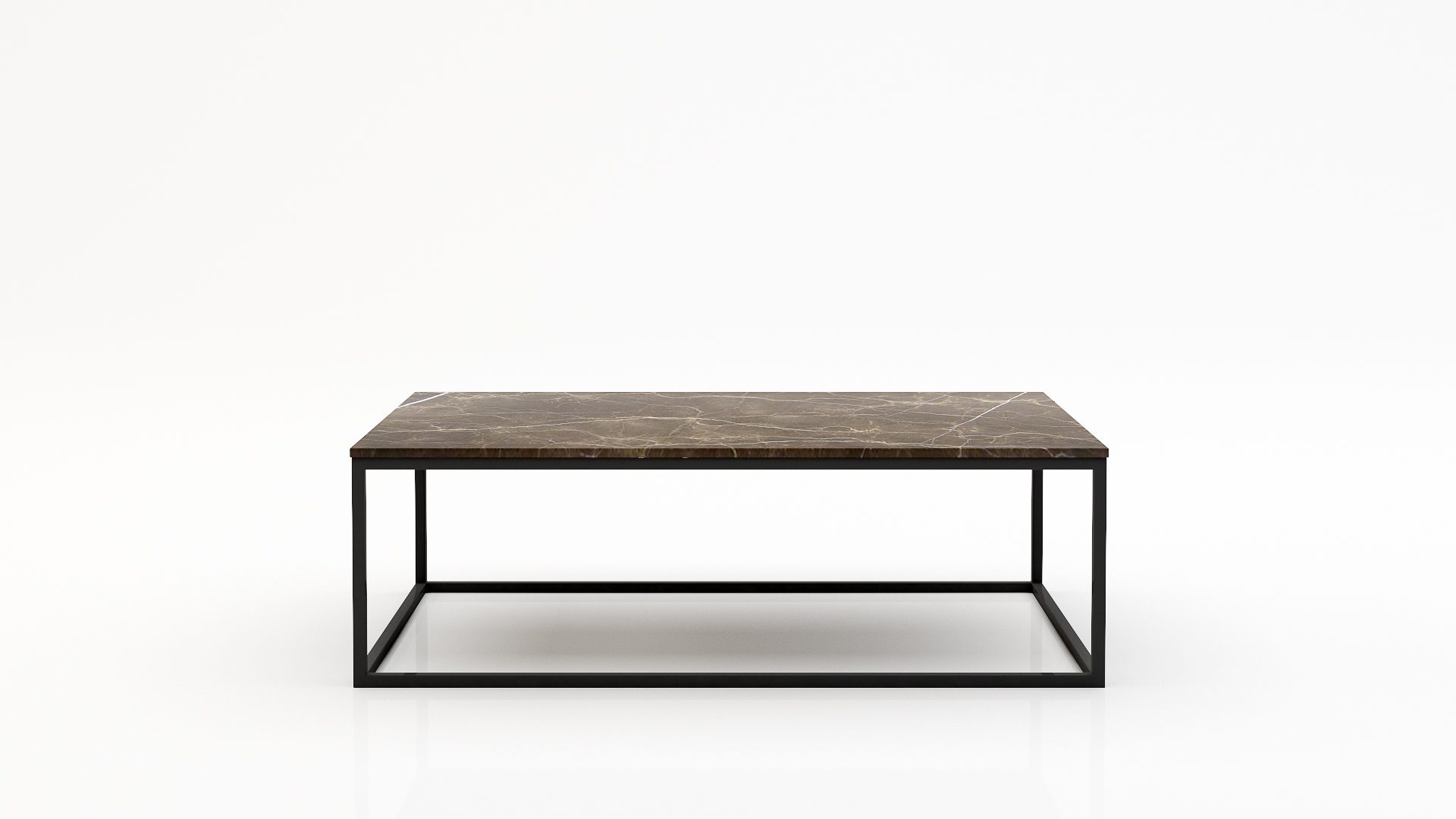 Rechthoekige marmeren salontafel Cornice - Royal Brown - 140x70cm