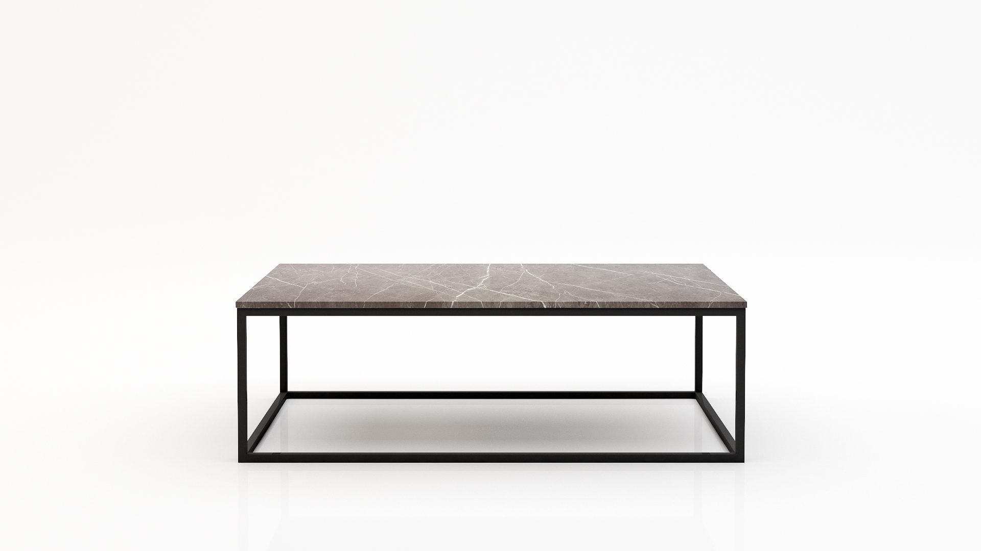 Rechthoekige marmeren salontafel Cornice - Pietra Grey - 140x70cm