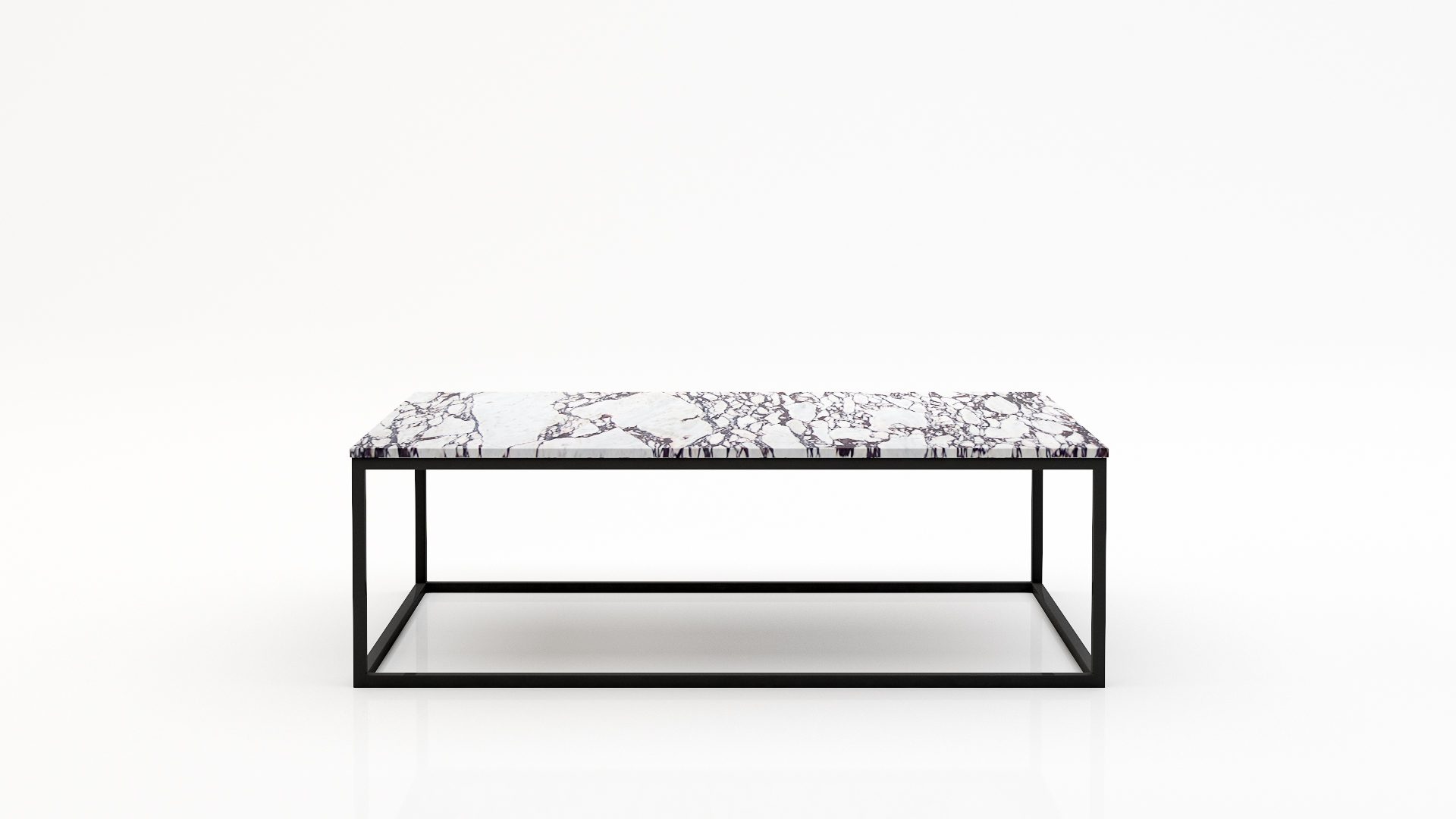 Rechthoekige marmeren salontafel Cornice - Calcatta Viola - 140x70cm