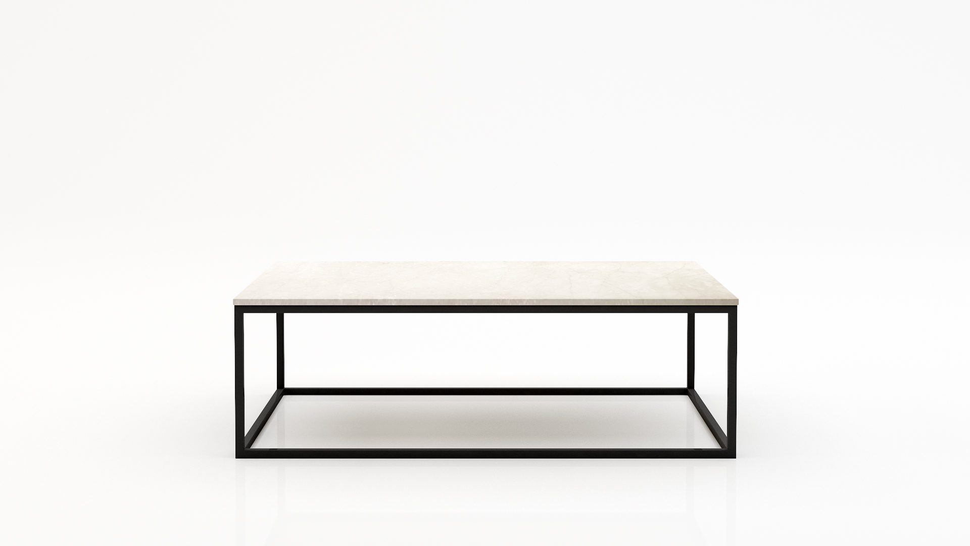 Rechthoekige marmeren salontafel Cornice - Botticino Semi Classico - 140x70cm