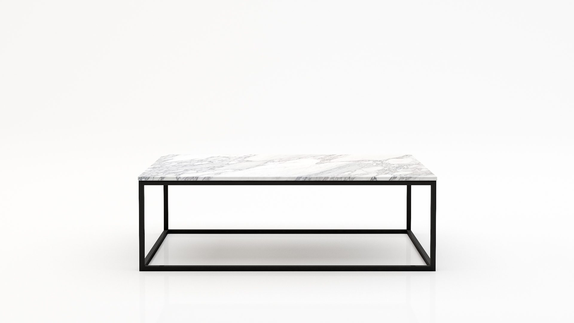 Rechthoekige marmeren salontafel Cornice - Arabescato Carrara - 140x70cm