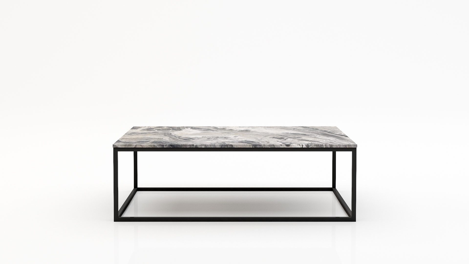 Rechthoekige marmeren salontafel Cornice - Arabescato Orobico Grigio - 140x70cm