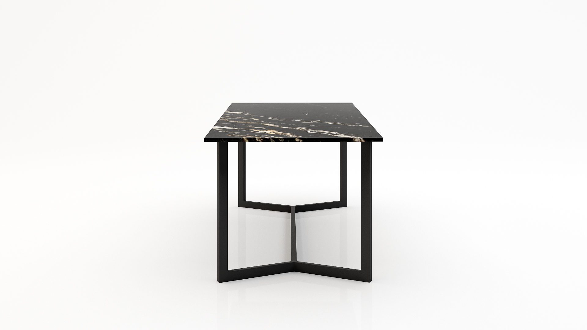 Rechthoekige marmeren eettafel Anatra - Titanium - Afbeelding 3