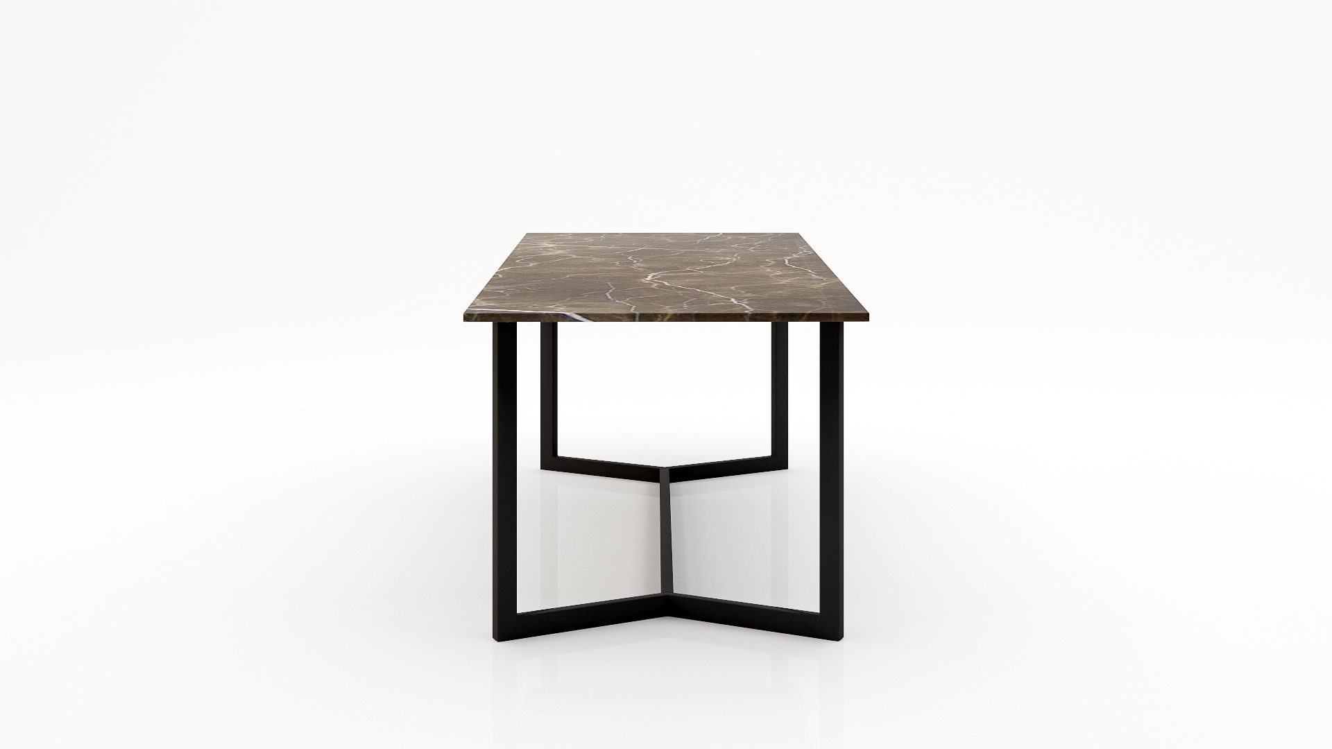 Rechthoekige marmeren eettafel Anatra - Royal Brown - Afbeelding 3