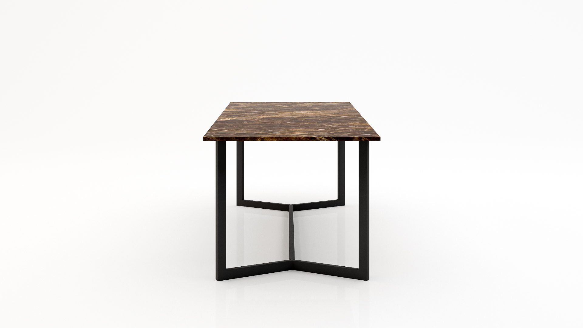 Rechthoekige marmeren eettafel Anatra - Emperador dark - Afbeelding 3