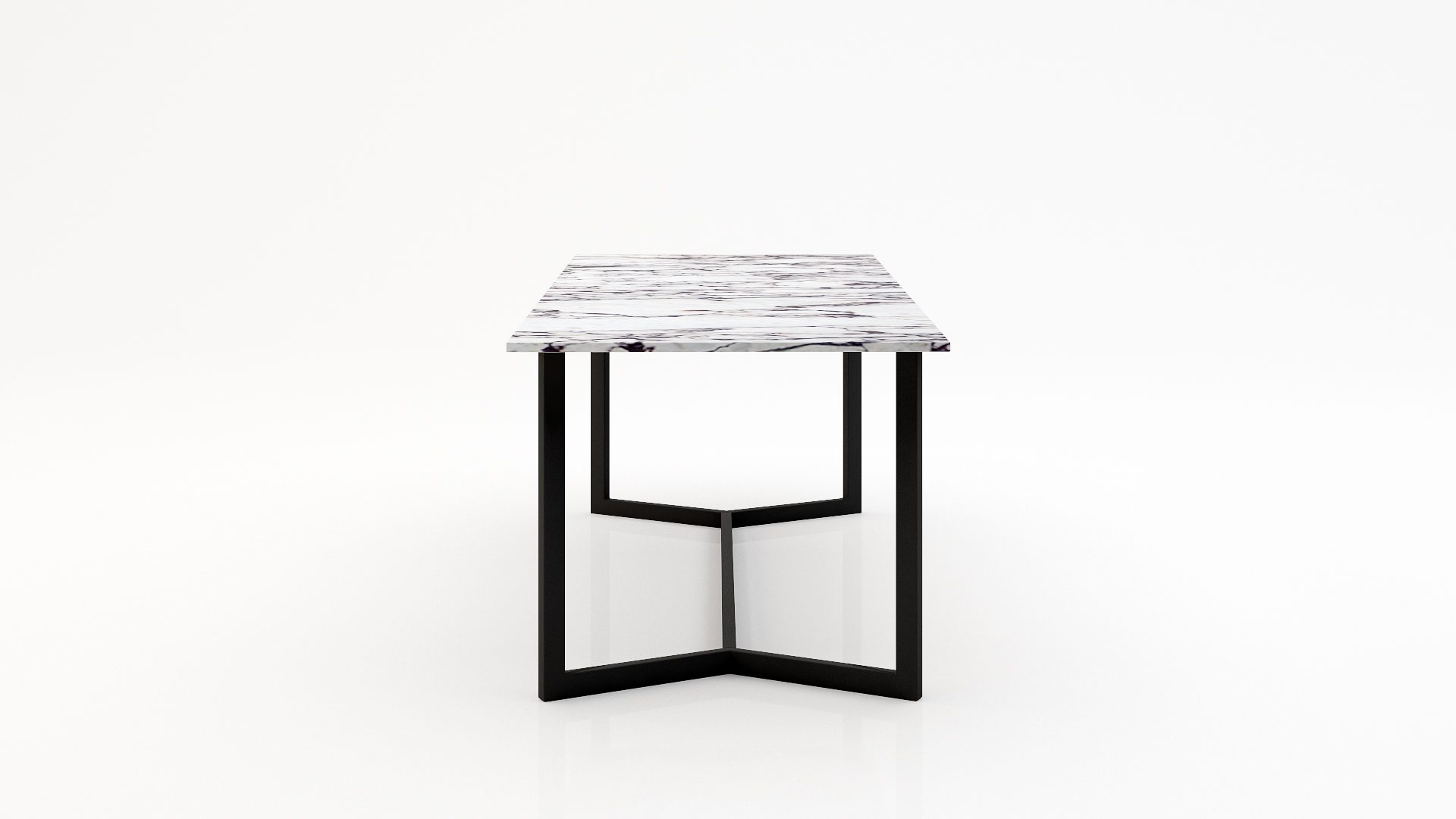 Rechthoekige marmeren eettafel Anatra - Calcatta Viola - Afbeelding 3