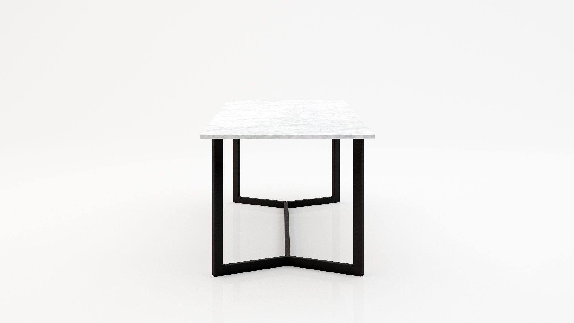 Rechthoekige marmeren eettafel Anatra Bianco Carrara CD CHIARO - Afbeelding 3