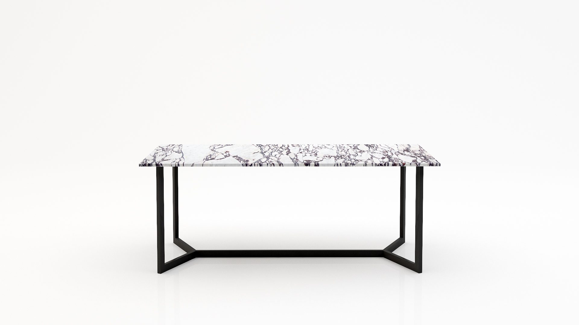 Rechthoekige marmeren eettafel Anatra - Calcatta Viola - 260x100cm