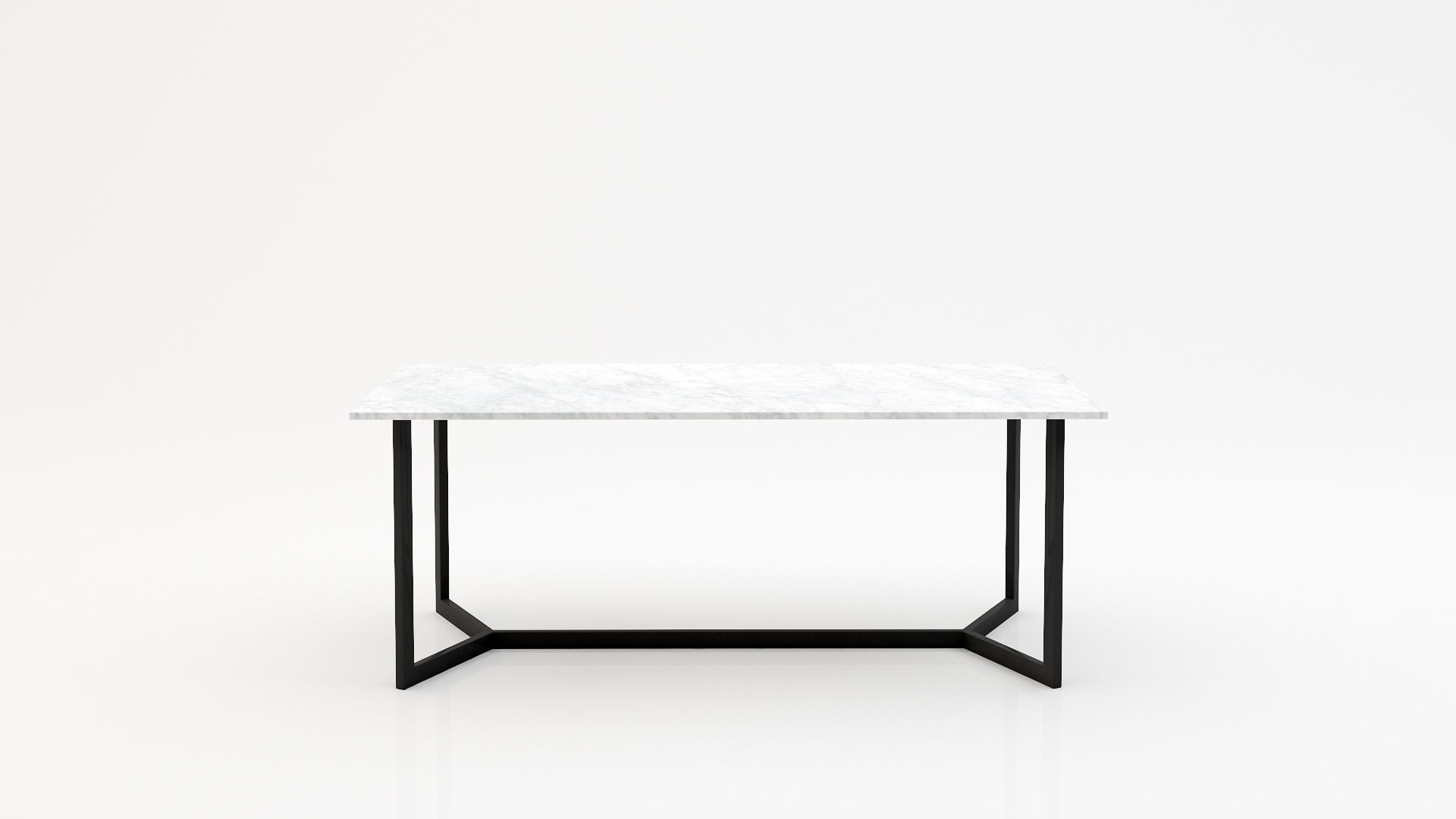 Rechthoekige marmeren eettafel Anatra - Bianco Carrara CD CHIARO - 260x100cm