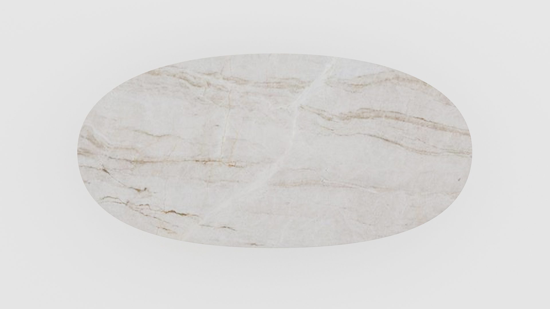Ovale marmeren eettafel Anatra - Taj Mahal Quartzite - Afbeelding 4