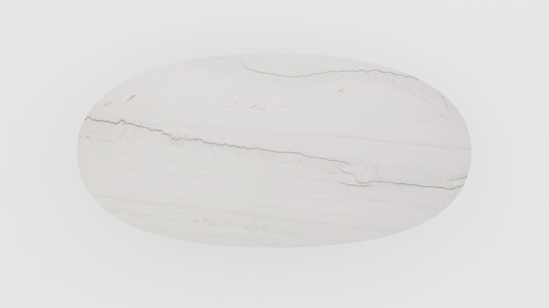 Ovale marmeren eettafel Anatra - Mont Blanc Quartzite - Afbeelding 4