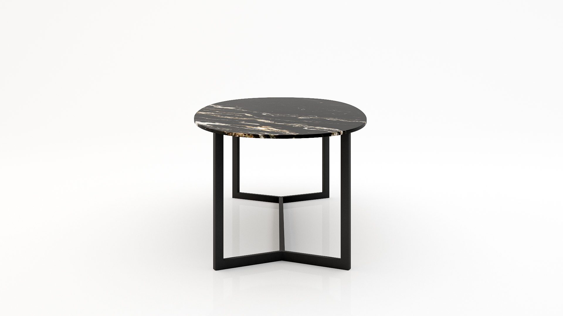 Ovale marmeren eettafel Anatra - Titanium - Afbeelding 3