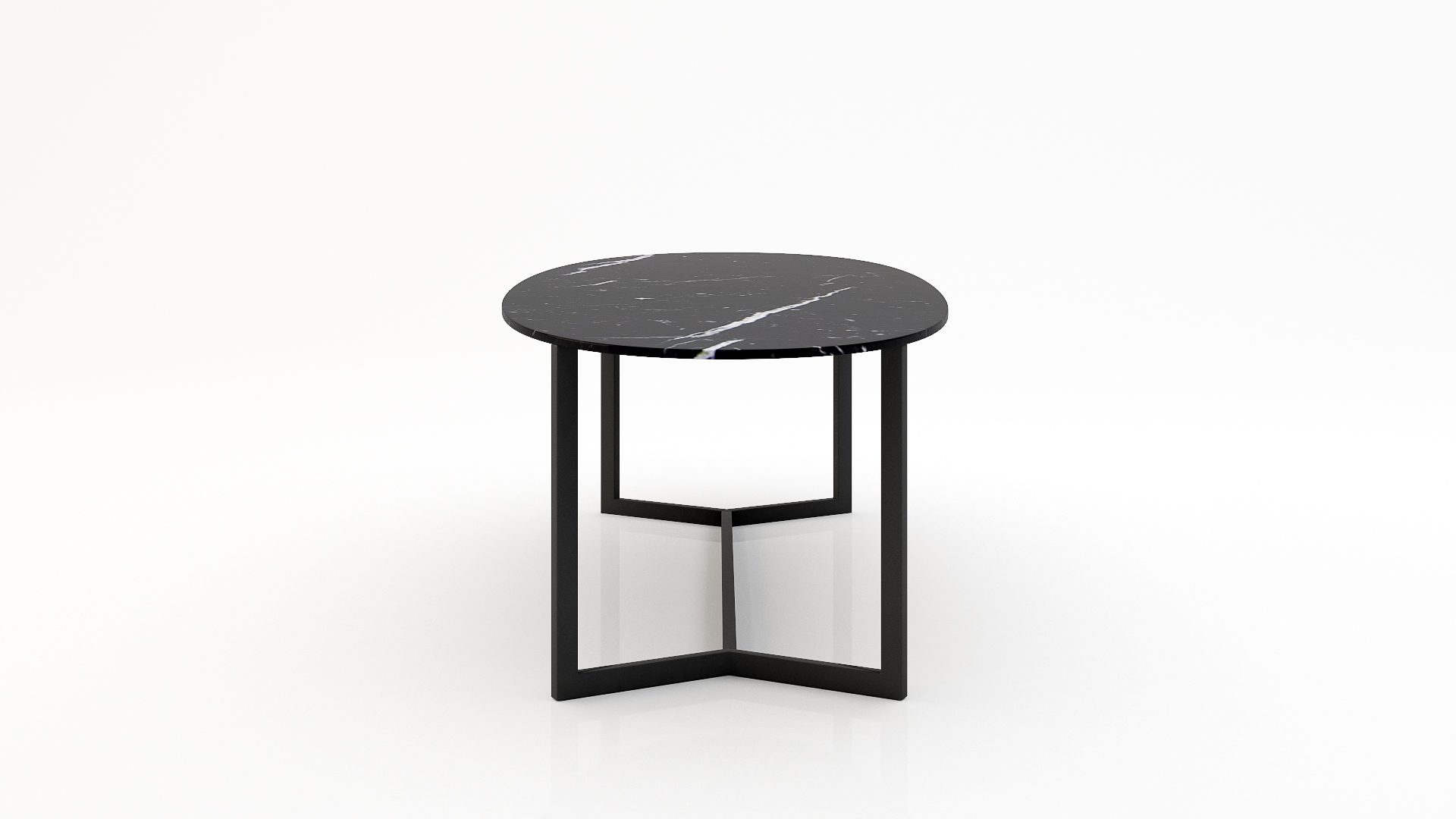 Ovale marmeren eettafel Anatra - Nero Marquina - Afbeelding 3