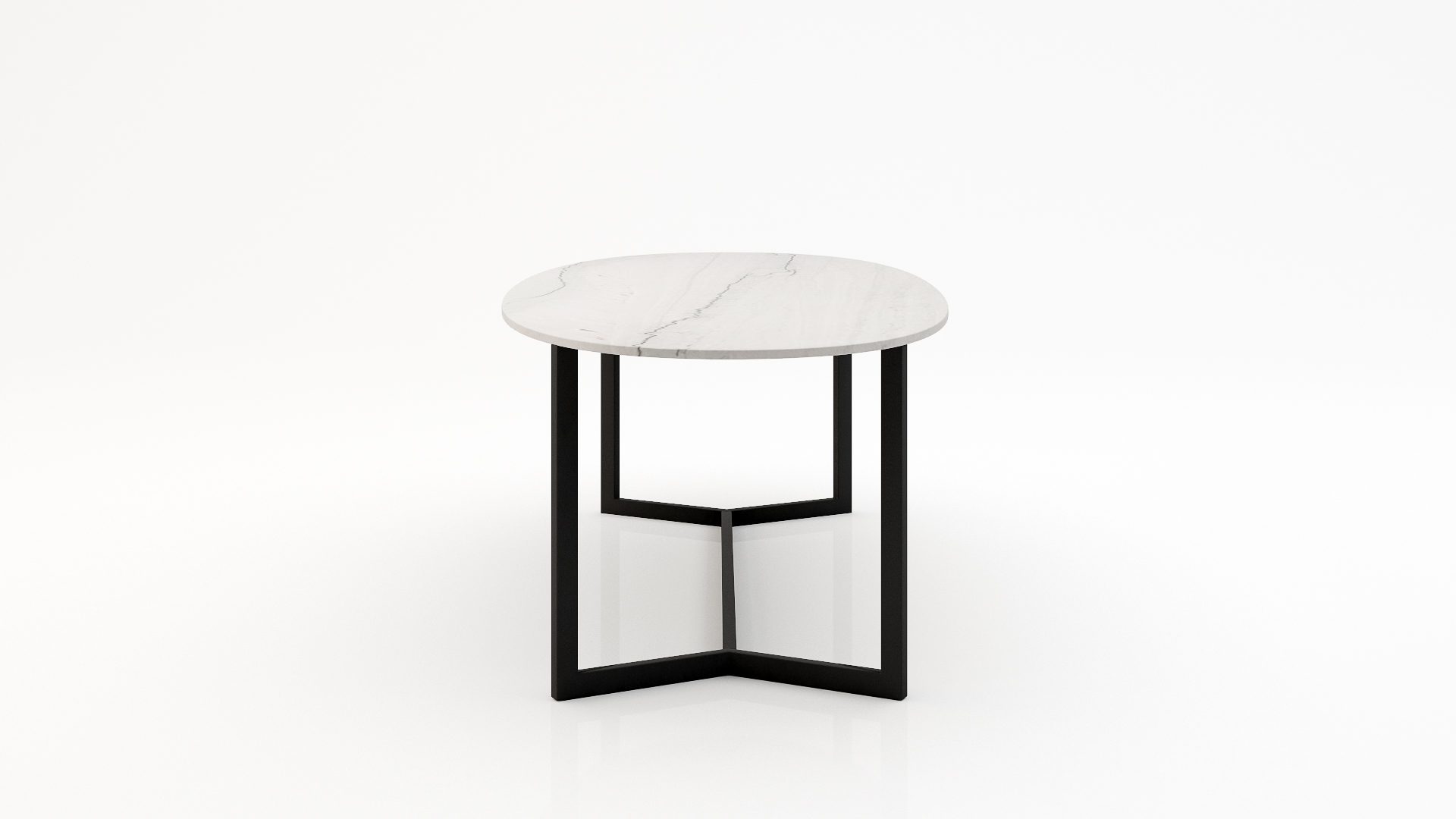Ovale marmeren eettafel Anatra - Mont Blanc Quartzite - Afbeelding 3