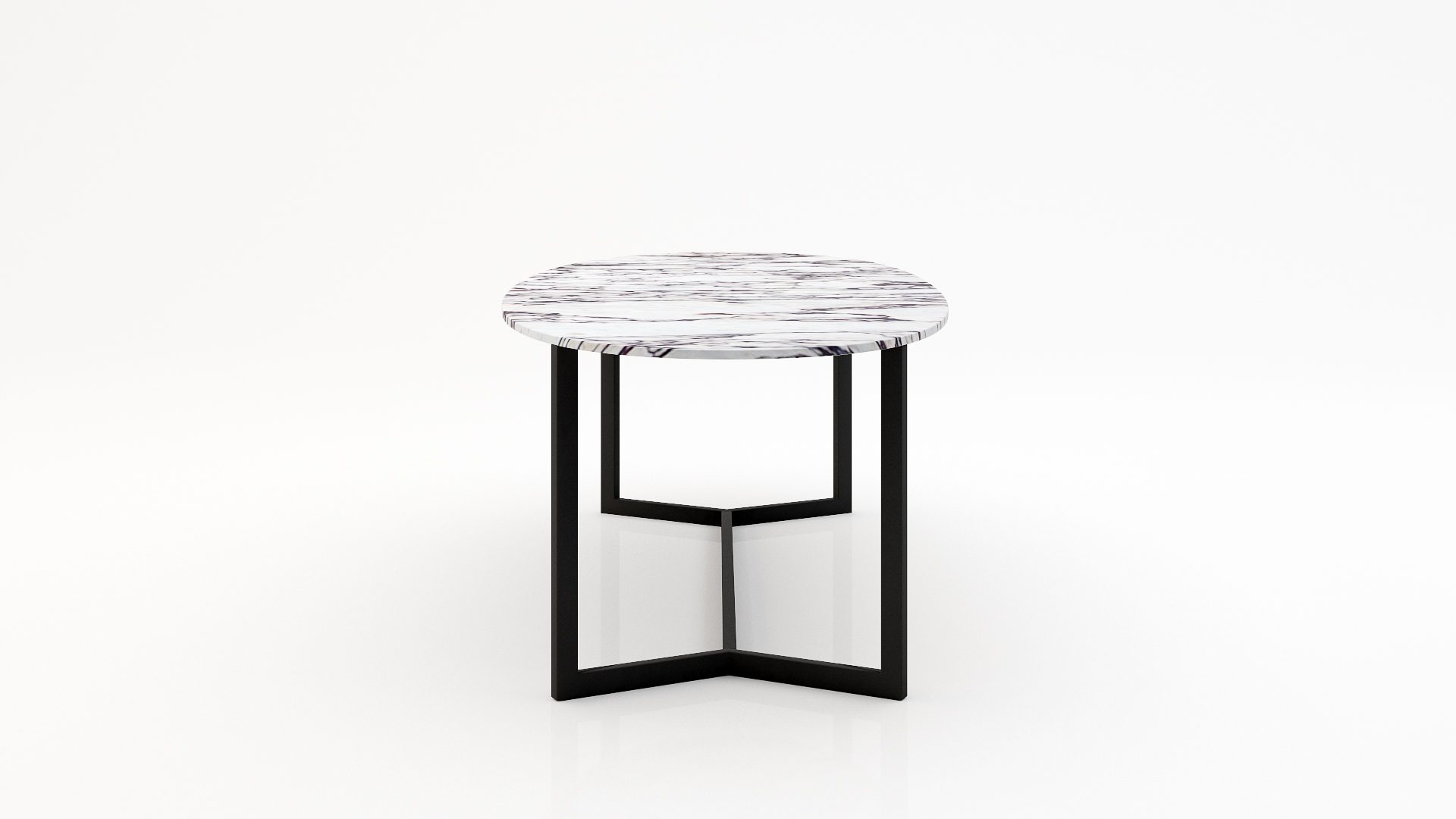 Ovale marmeren eettafel Anatra - Calcatta Viola - Afbeelding 3