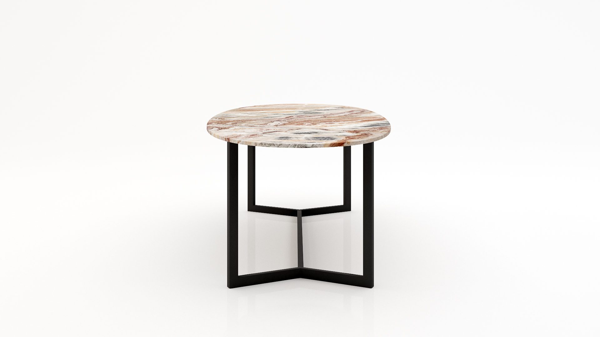 Ovale marmeren eettafel Anatra - Arabescato Orobico Rosso - Afbeelding 3