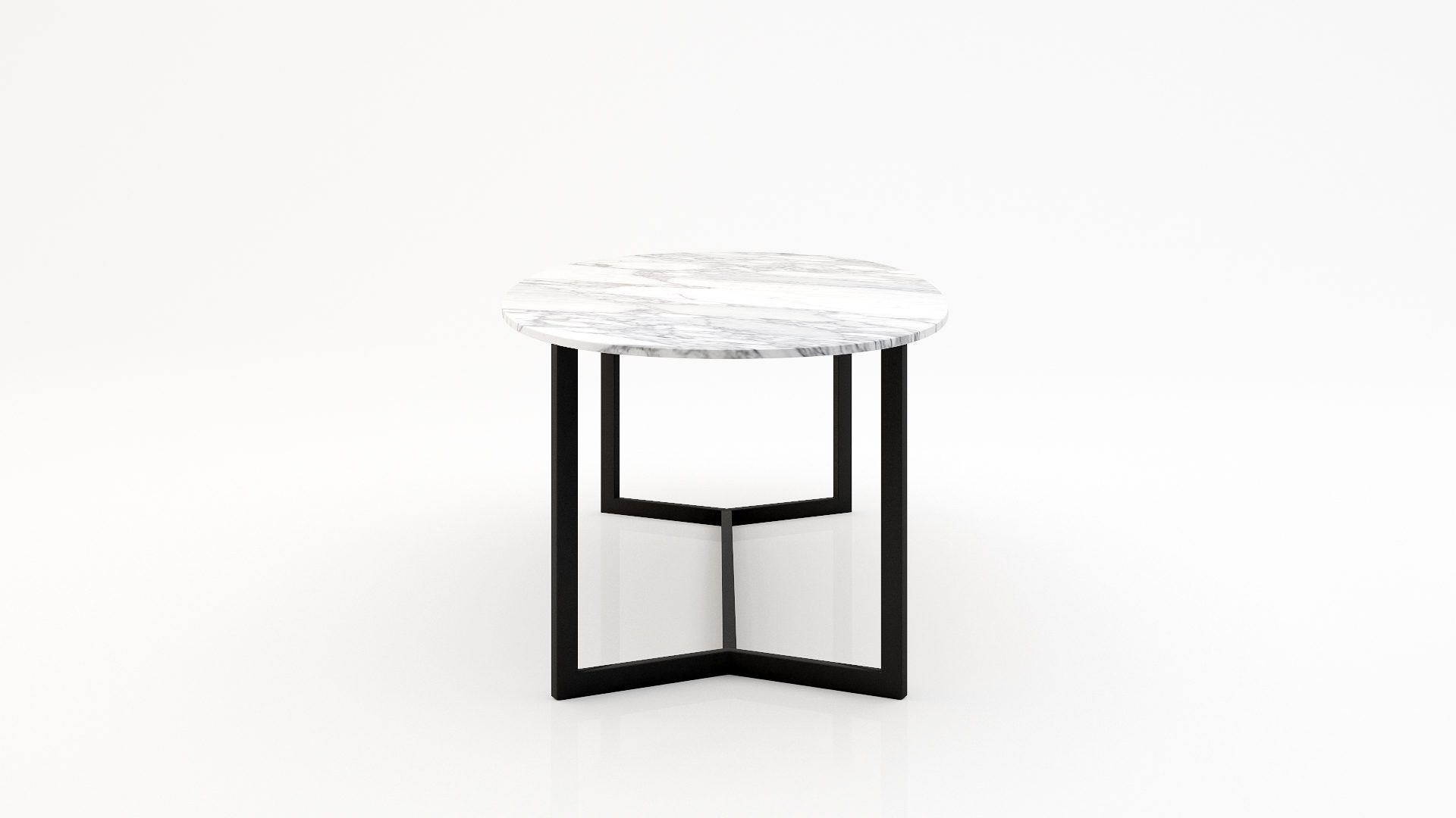 Ovale marmeren eettafel Anatra - Arabescato Carrara - Afbeelding 3