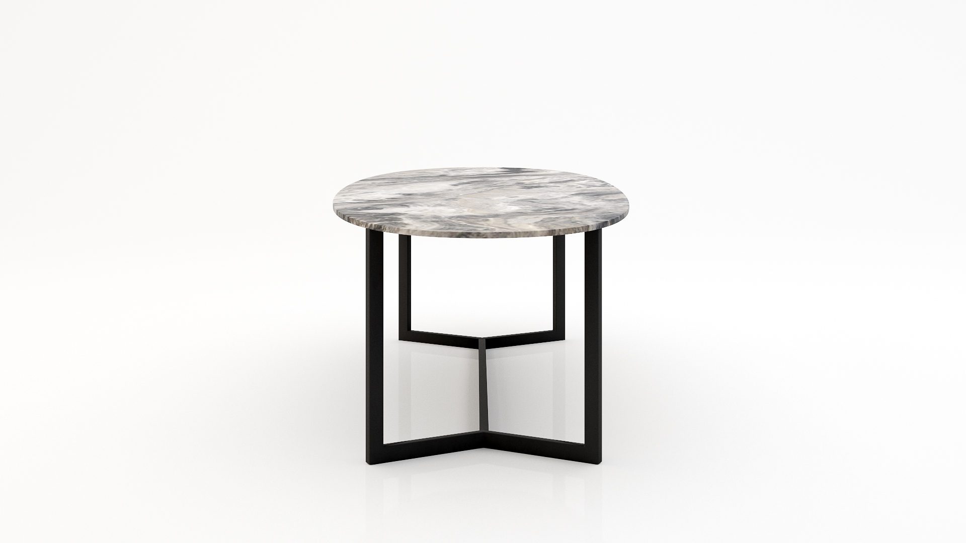 Ovale marmeren eettafel Anatra - Arabescato Orobico Grigio - Afbeelding 3