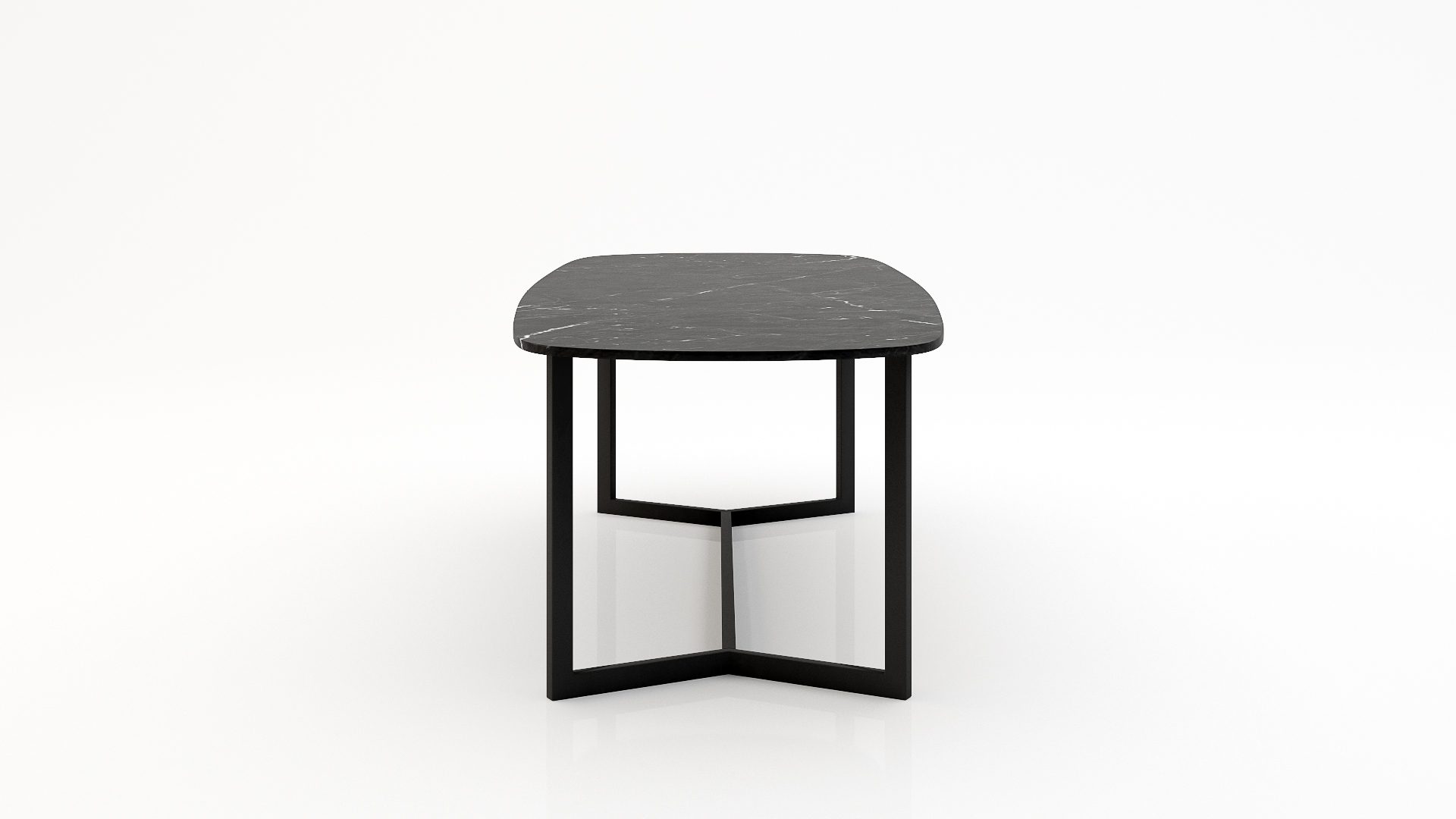 Deens ovale marmeren eettafel Anatra - Negresco - Afbeelding 3