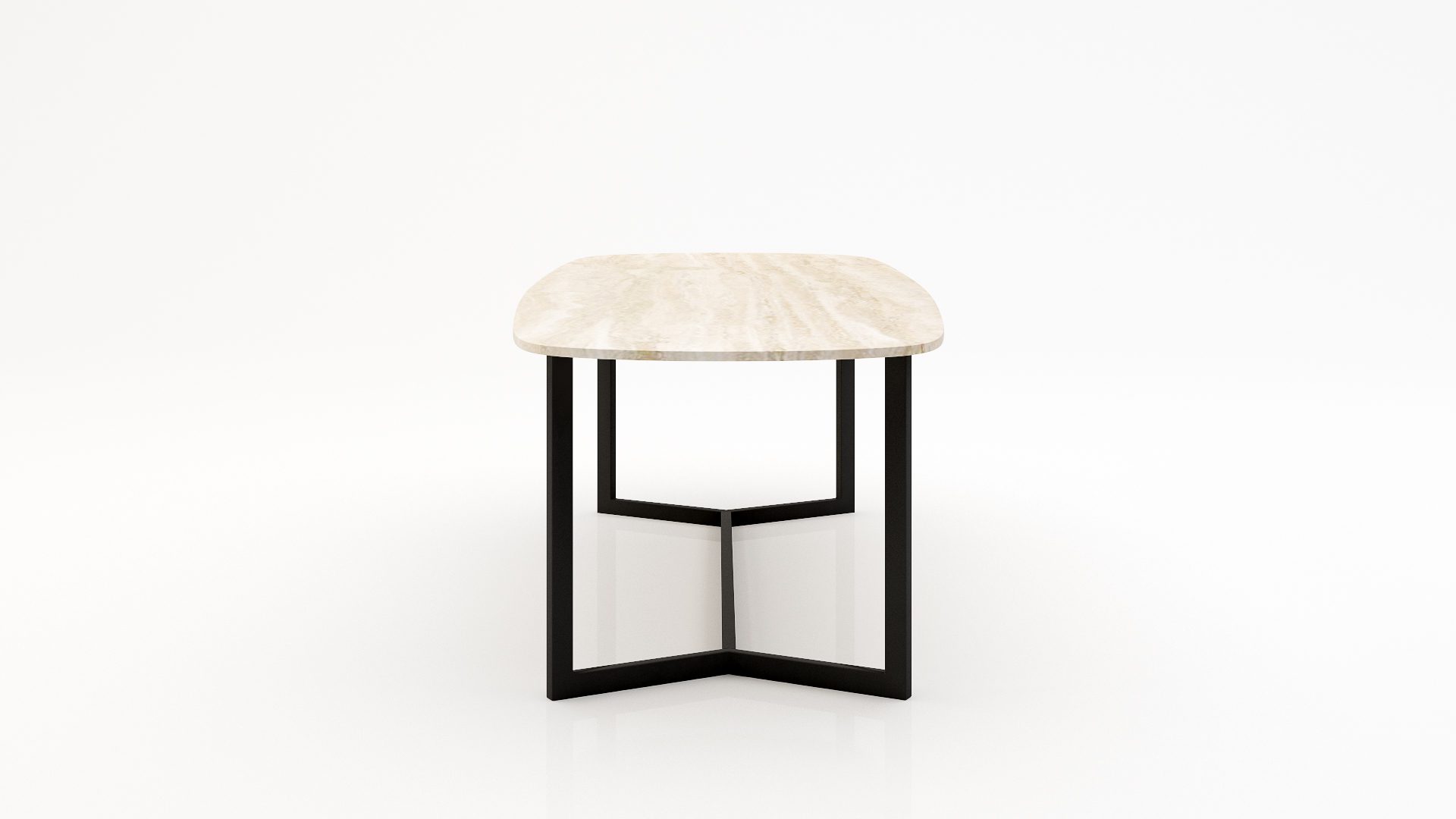 Deens ovale marmeren eettafel Anatra - Travertino Chiaro - Afbeelding 3