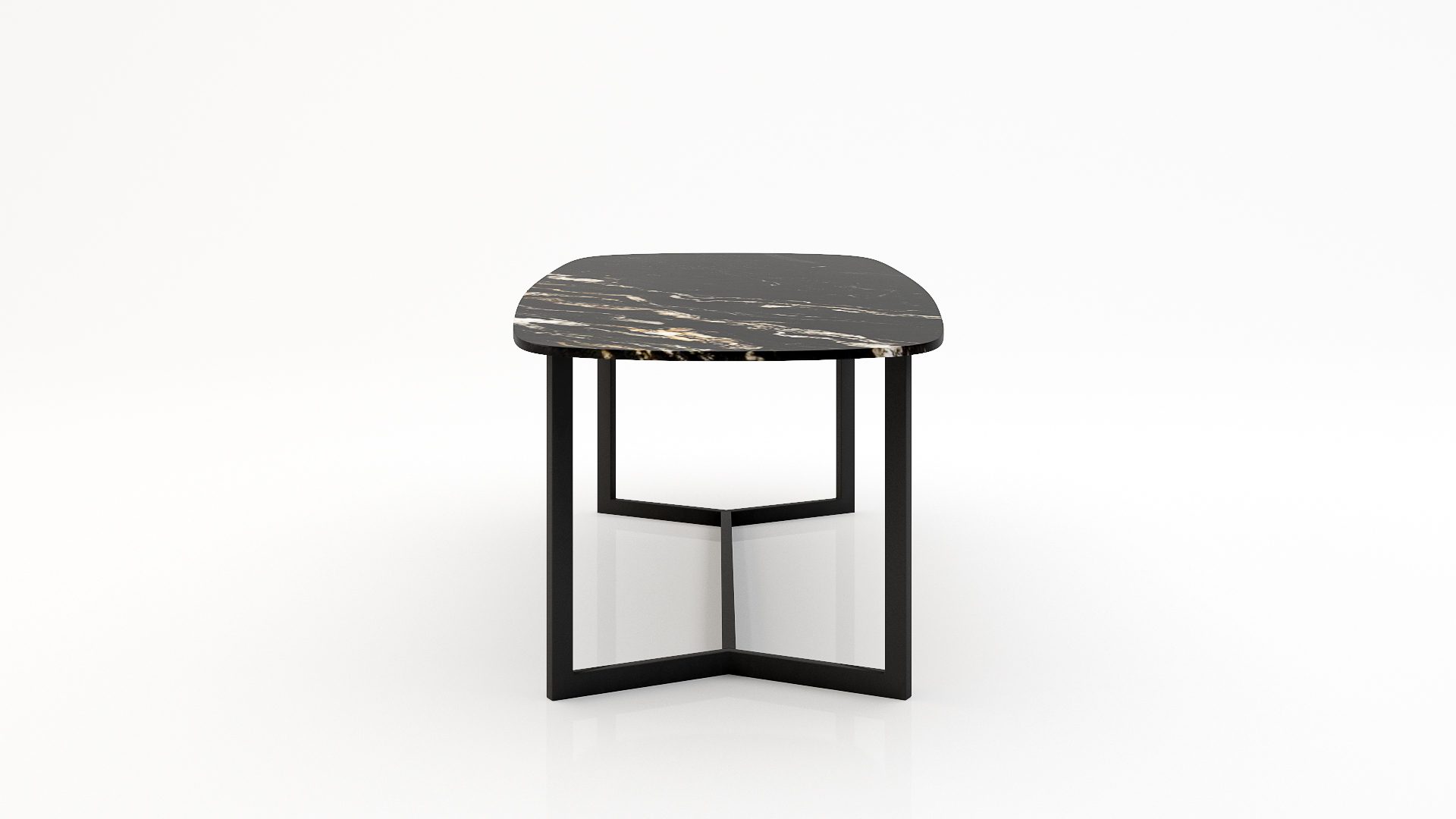 Deens ovale marmeren eettafel Anatra - Titanium - Afbeelding 3