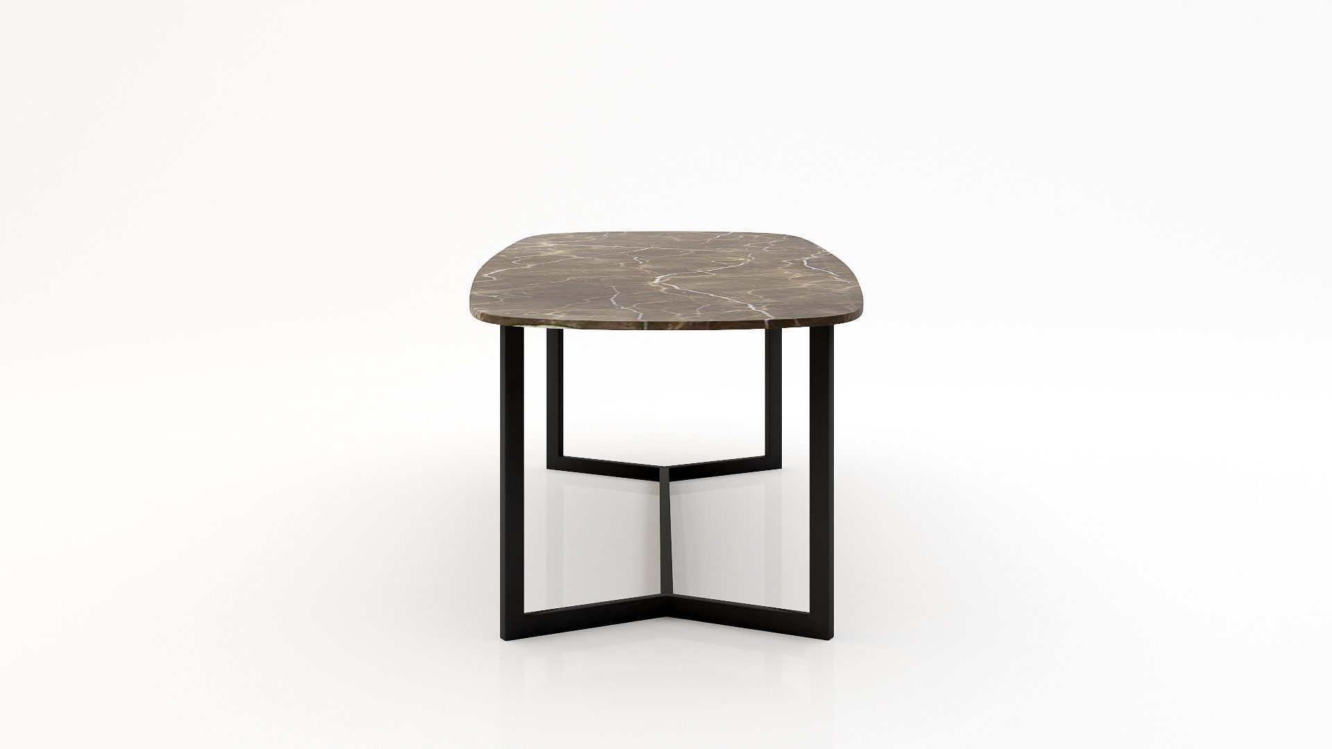 Deens ovale marmeren eettafel Anatra - Royal Brown - Afbeelding 3