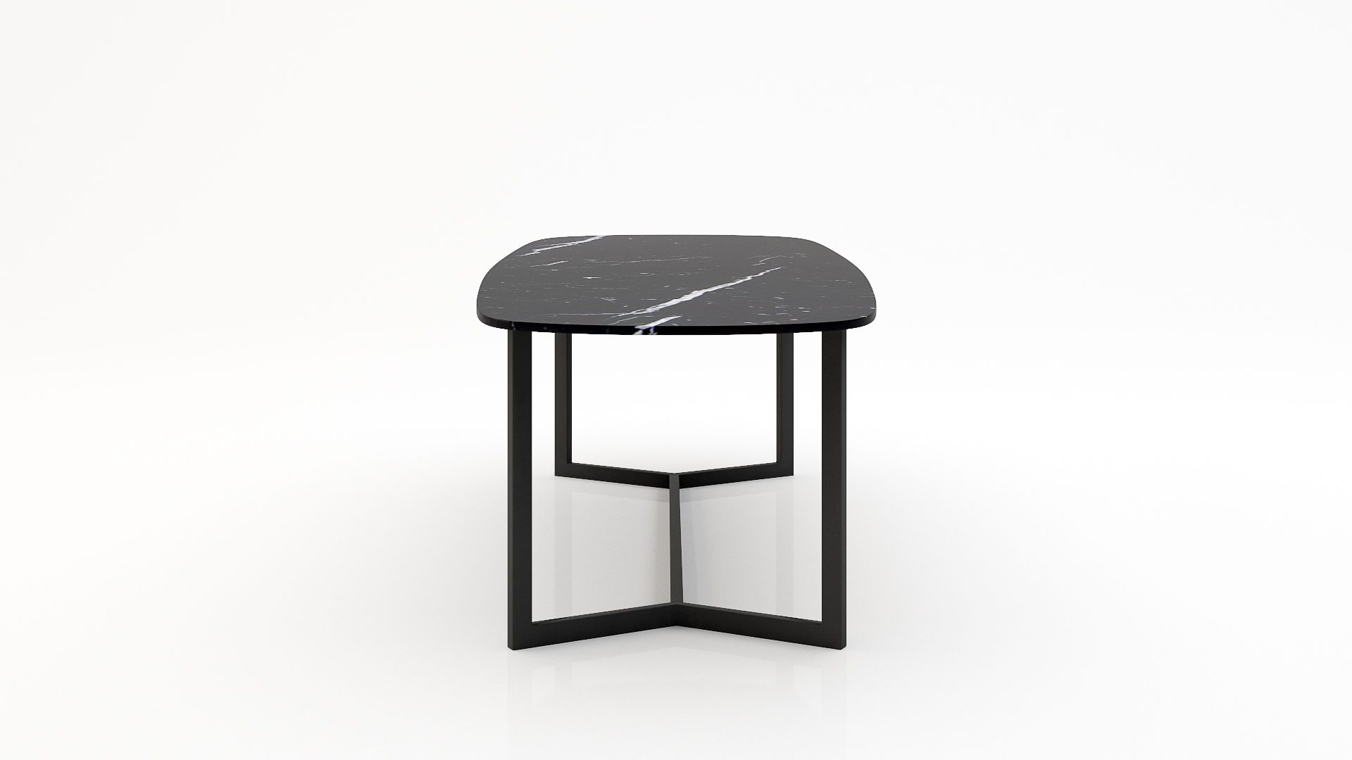 Deens ovale marmeren eettafel Anatra - Nero Marquina - Afbeelding 3