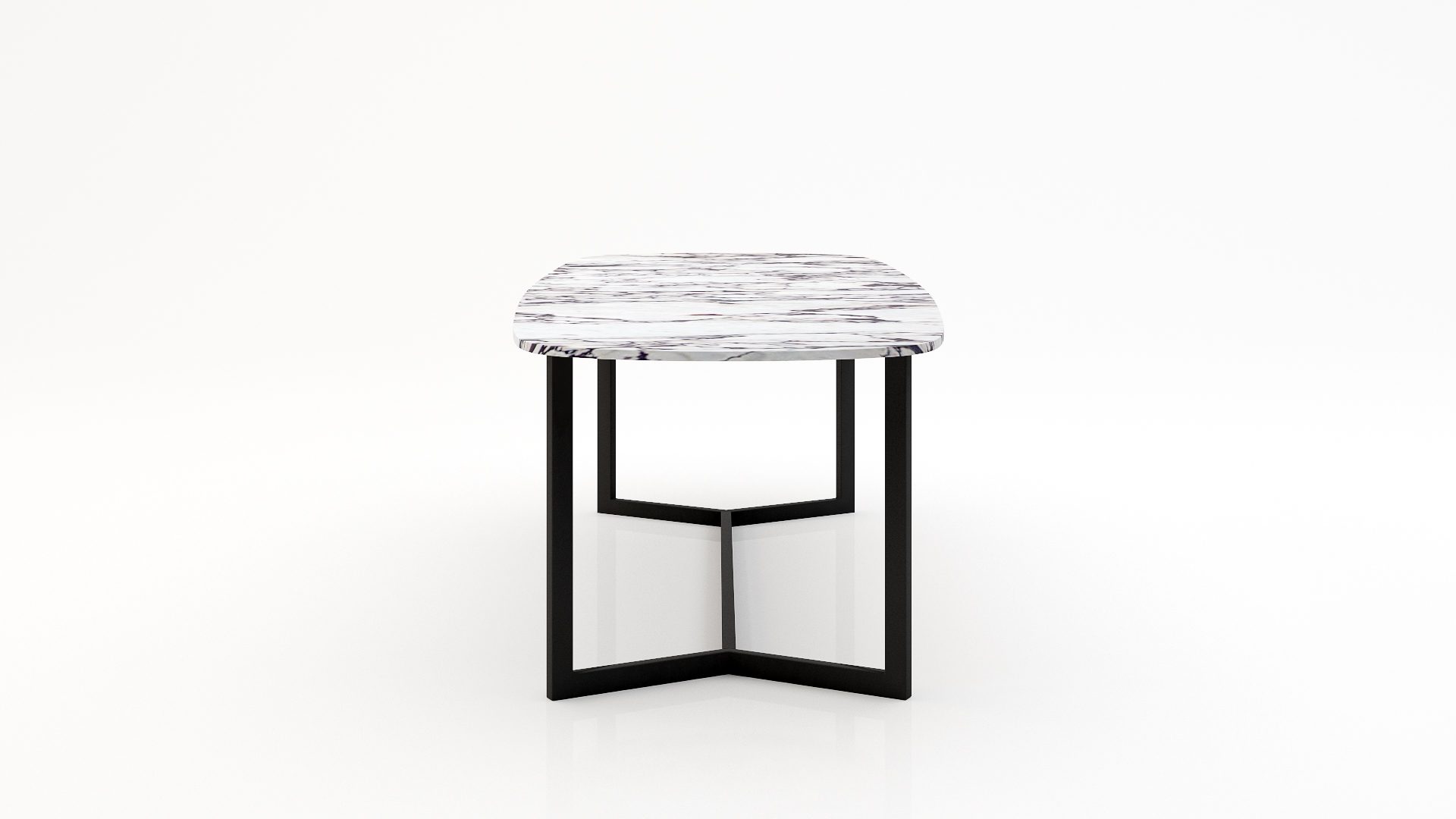 Deens ovale marmeren eettafel Anatra - Calcatta Viola - Afbeelding 3