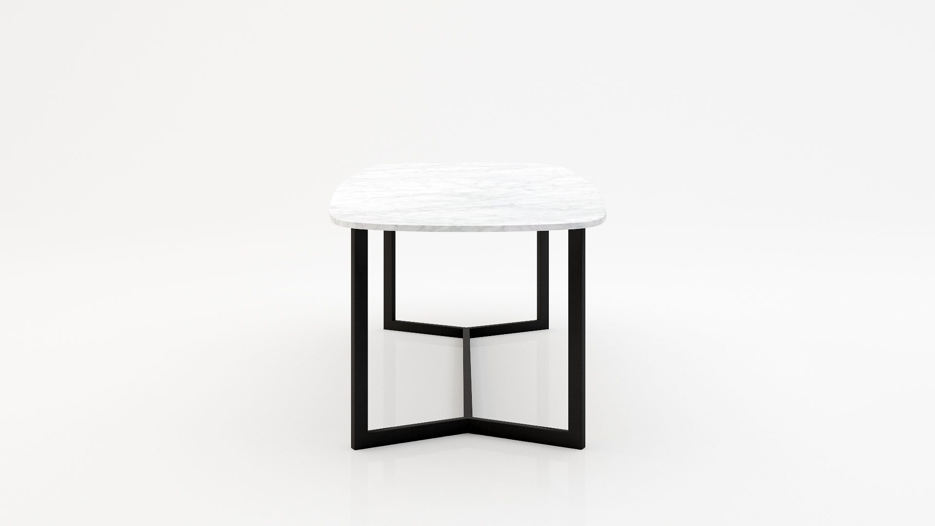Deens ovale marmeren eettafel Anatra Bianco Carrara CD CHIARO - Afbeelding 3