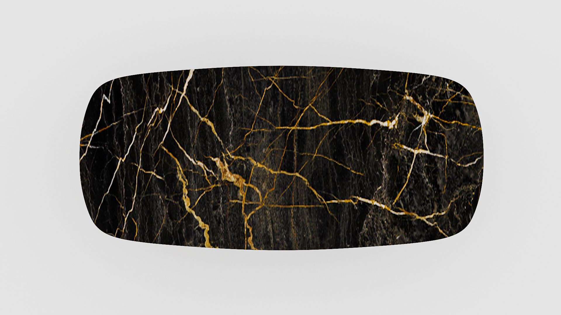 Deens ovale marmeren eettafel Pipistrello Nero saint port laurent - Afbeelding 4