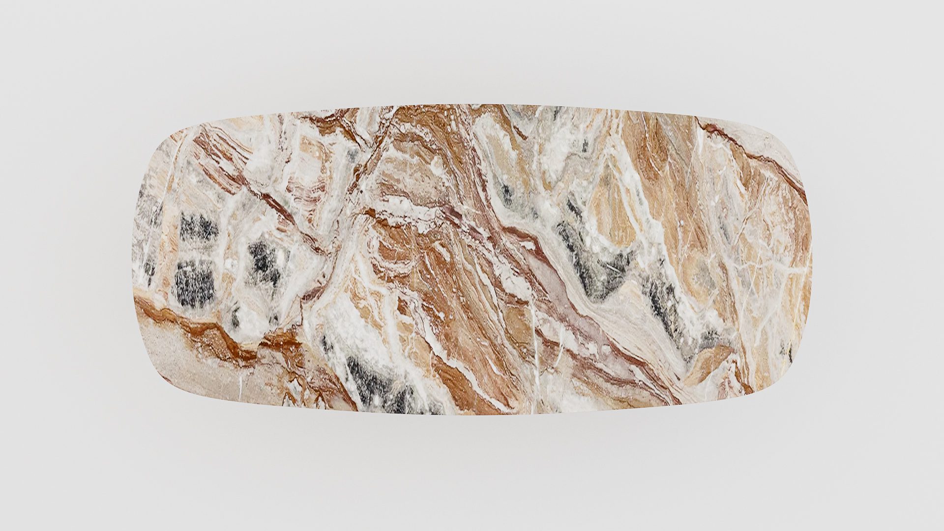 Deens ovale marmeren eettafel Anatra Arabescato Orobico Rosso - Afbeelding 4