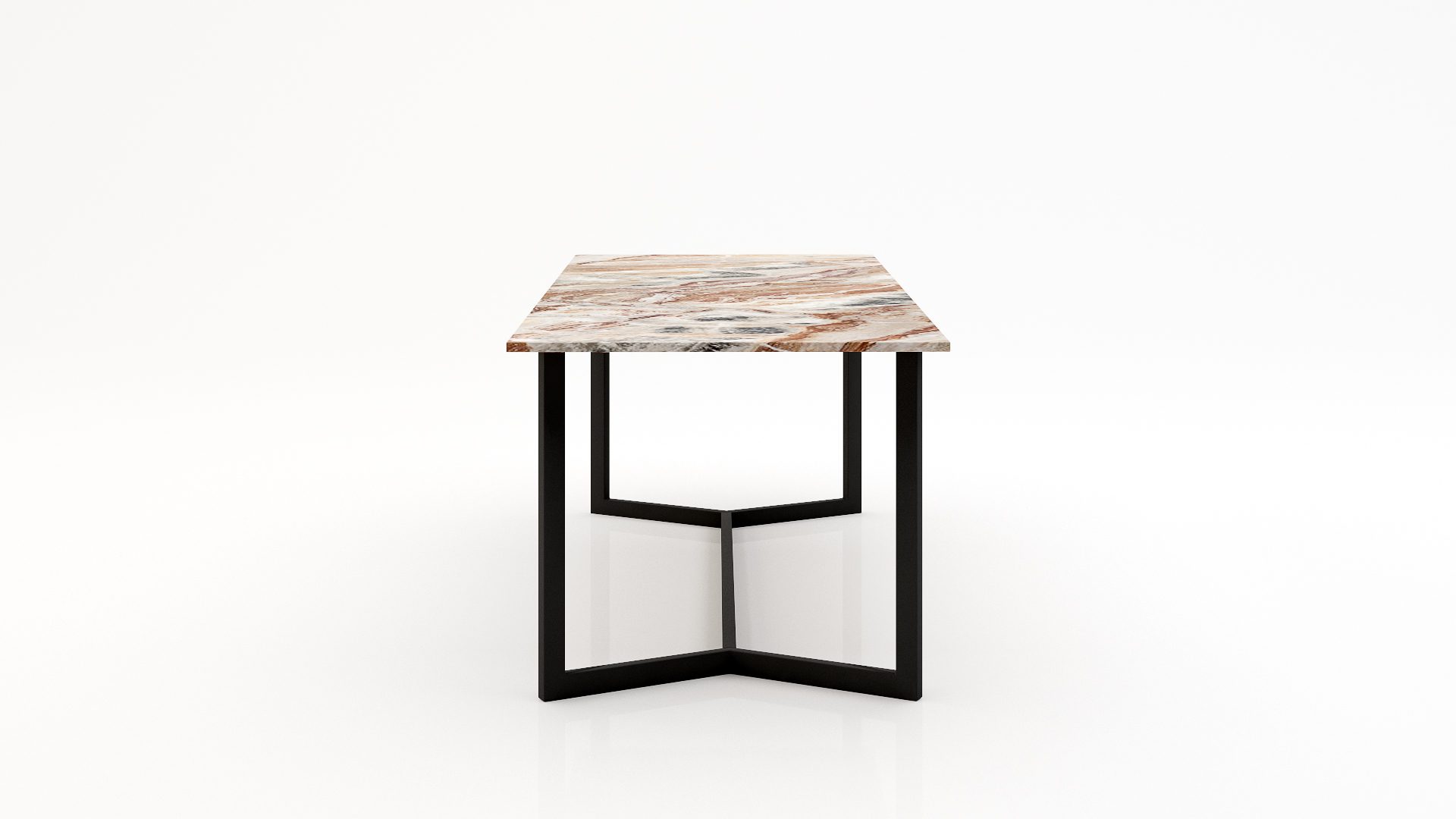 Rechthoekige marmeren eettafel Anatra Arabescato Orobico Rosso - Afbeelding 3