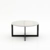 Ronde marmeren salontafel Caffė 4 - Mont Blanc Quartzite - 100cm