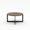 Ronde marmeren salontafel Caffė 4 - Royal Brown - 100cm