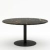 Ronde marmeren eettafel Tubo - Nero saint port laurent - 170cm