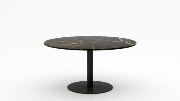 Ronde marmeren eettafel Tubo - Nero saint port laurent - 170cm
