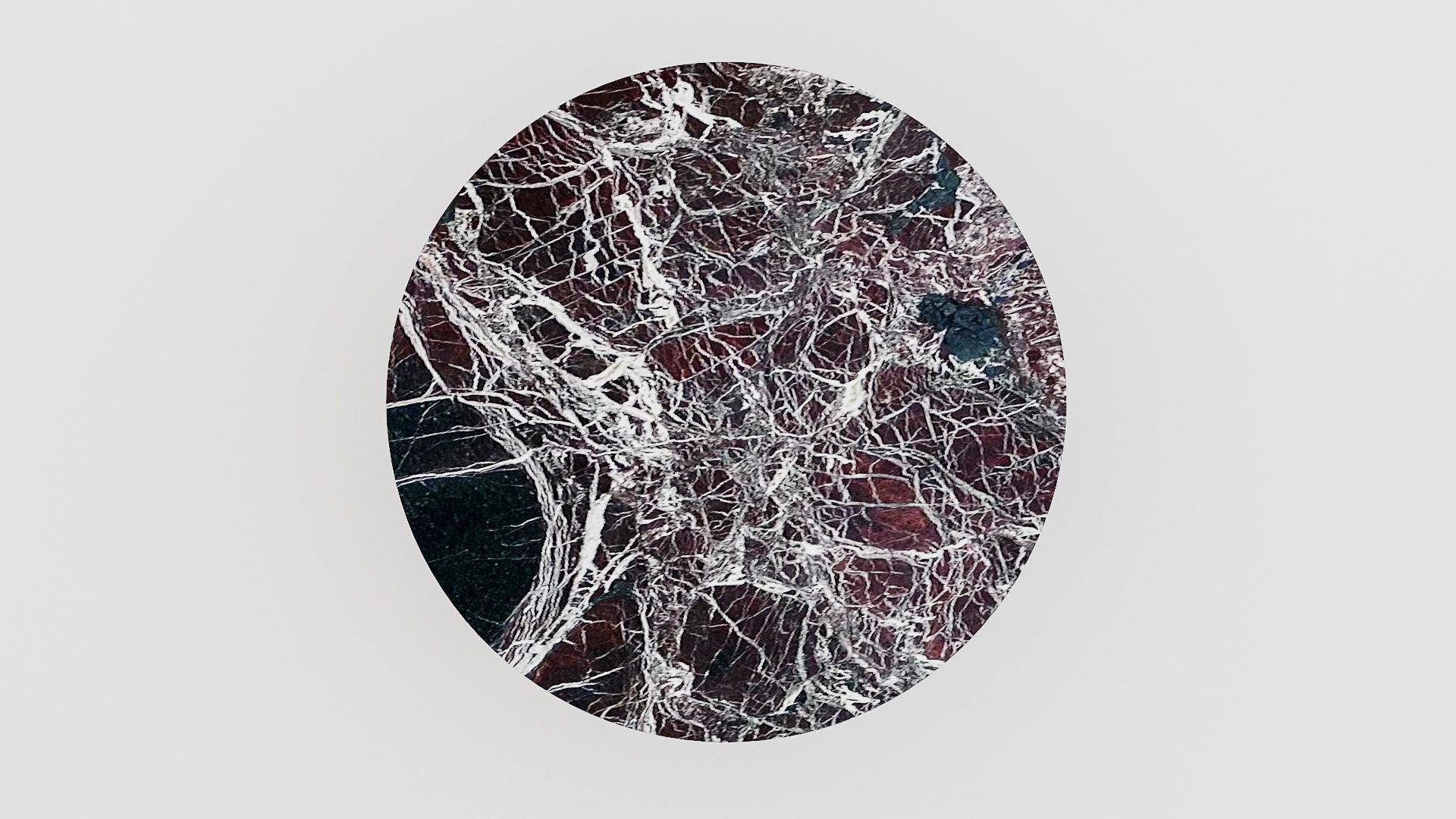 Ronde marmeren eettafel Tubo - Rosso Levanto - Afbeelding 3