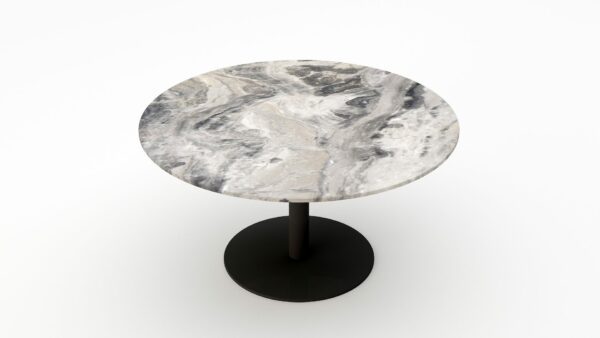 Alternative view of Ronde marmeren eettafel Tubo - Arabescato Orobico Grigio